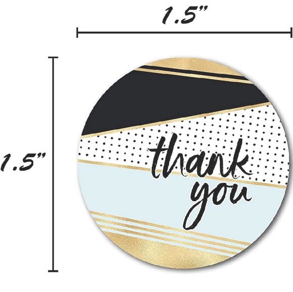 80 pcs 1.5" Geometric Modern Thank You Stickers - Picture 4 of 7